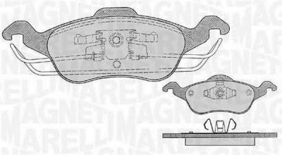 MAGNETI MARELLI 363916060255 -  Комплект тормозных колодок, дисковый тормоз